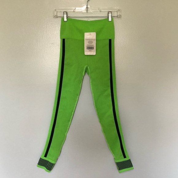 Fabletics High-Waisted Seamless Colorblock Leggings Green XS - Picture 1 of 6